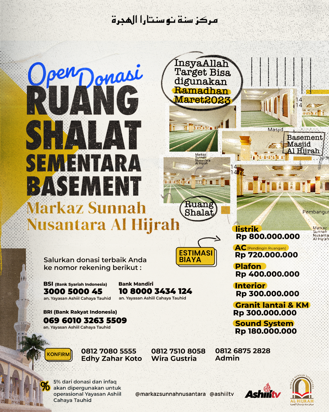 Donasi Ruang Shalat Sementara